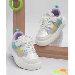 TRUFFLE COLLECTION Colour Blocked Lace Ups Sneakers - Purple & White-picture-16