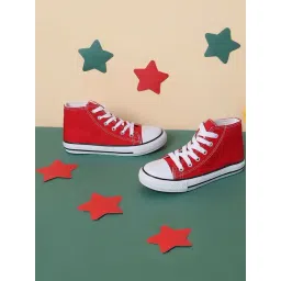 Truffle Collection Kids Red Ankle High Sneakers-picture-18