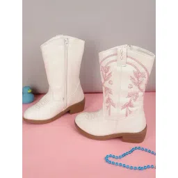 Truffle Collection Kids White Casual Booties-picture-35