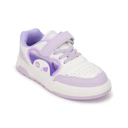 TRUFFLE COLLECTION Panda Designed Colour Blocked Sneakers - Purple & White image 3
