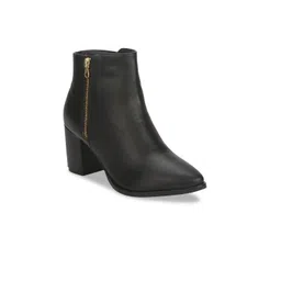 Truffle Collection Women Black Solid Heeled Boots-picture-30