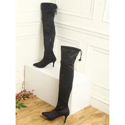 Truffle Collection Women Black Solid Winter Boots-picture-31