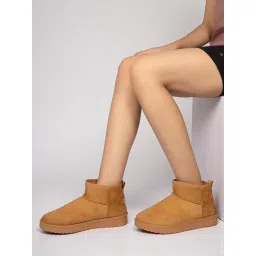 Truffle Collection Women Brown Solid Ankle Boots-picture-28