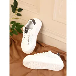 Truffle Collection Women Woven Design PU Sneakers-picture-11