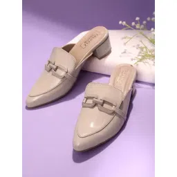 Truffle Collection Women's Beige Mule Shoes-picture-36