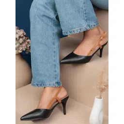 Truffle Collection Women's Black Back Strap Sandals-picture-10