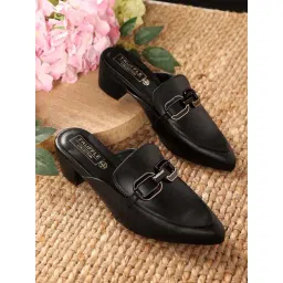 Truffle Collection Women's Black Mule Shoes-picture-18