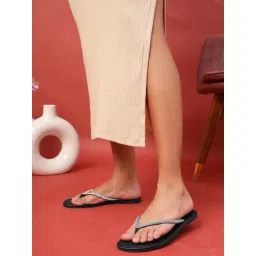 Truffle Collection Women's Black Thong Sandals-picture-11