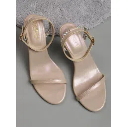 Truffle Collection Women's Nude Ankle Strap Stilettos-picture-16