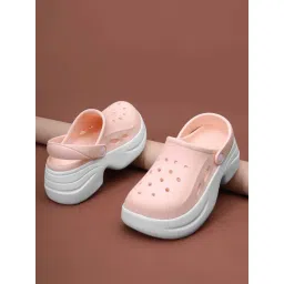 Truffle Collection Women's Pink Back Starp Clogs-picture-45