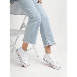 Truffle Collection Women's White Ankle High Sneakers-picture-19