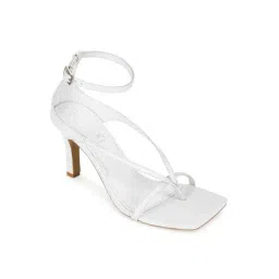 Truffle Collection Women's White Ankle Strap Stilettos-picture-33