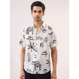 TRULOOM Relaxed Fit Printed Cotton Casual Shirt-picture-21