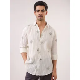TRULOOM Relaxed Fit Printed Cotton Casual Shirt-picture-37