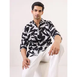TRULOOM Relaxed Fit Printed Cotton Casual Shirt-picture-25