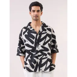 TRULOOM Relaxed Printed Cotton Casual Shirt-picture-40