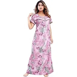 trundz Women Maxi Printed Pure Cotton Nighty Yellow Free Size-picture-18