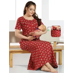 TRUNDZ Women Printed Maxi Nightdress-picture-31