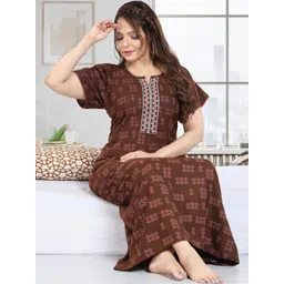 TRUNDZ Women Printed Nightdress-picture-36