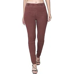 trusha dresses Women's Ankle-Length Stretchable Jeans with Elastic Waistband and Two Back Pockets | Comfortable Slim Fit Denim-picture-51