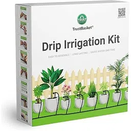 TrustBasket Drip Irrigation kit for 50 Plants | Manual DIY Drip Irrigation System for Home Gardening and Lawn| Water flow controlling drippers | Conserves water-picture-21