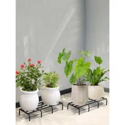 TRUSTBASKET Black 2 Pieces Metal Planter Stand-picture-37
