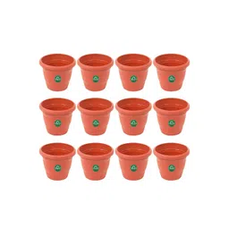 TRUSTBASKET Brown 12 Pieces UV Treated Round Pot-picture-39