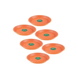 TRUSTBASKET Brown 6-Pcs Round Saucers Planters-picture-35