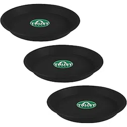 TrustBasket UV Treated Round Bottom Tray(Plate/Saucer) Suitable for 18 inch Round Plastic Pot - Black Color - Set of 3 | Heavy Duty Highly Durable Plant saucerGamla for Indoor Home Decor & Outdoor Balcony Garden-picture-34