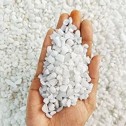 TrustBasket White Pebble Decorative Stones Marble Chips [2 Kg] for Aquarium Garden Indoor & Outdoor Decoration Pebble Stone White-picture-18