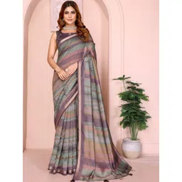 TRUSTED RAJVEER Checked Zari Designer Chanderi Saree-picture-20