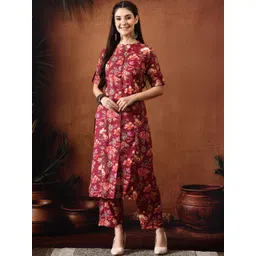 TRUVON FASHIONS Printed Cotton Tunic With Palazzo Co-Ords-picture-23