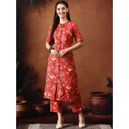 TRUVON FASHIONS Printed Cotton Tunic With Palazzo Co-Ords-picture-28