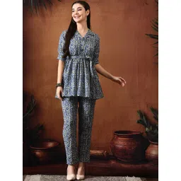 TRUVON FASHIONS Printed Cotton Tunic With Trouser Co-Ords-picture-19