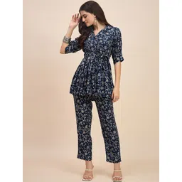 TRUVON FASHIONS Printed V Neck Tunic & Trousers Co-Ords-picture-26