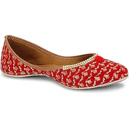 try feet Tryfeet Ethnic & Stylish Embroided Pink Juti/Mojari for Women/Girl's-picture-24