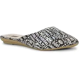 try feet Women's Slip on Back Open Printed Flats-picture-16