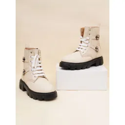Try Me Women Lace-Up Block-Heeled Boots-picture-17