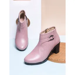 Try Me Women Round Toe Zip Regular Boots-picture-35