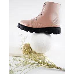 Try Me Women Textured Platform-Heeled Chunky Boots-picture-41