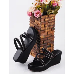 Try Me Women Textured Wedge Sandals-picture-32