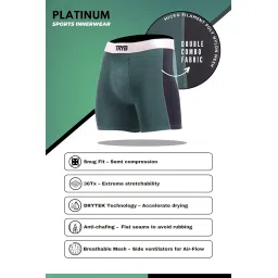 tryb Men's Sports Underwear | Stretchable Platinum Sport Compression Trunks for Running & Gym Workout | Quick Dry, Moisture Wicking | Athletic Innerwear Boxers image 5