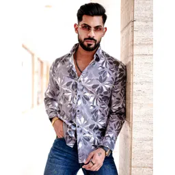 TRYBUY.IN Floral Printed Spread Collar Premium Wrinkle Free Casual Shirt-picture-31