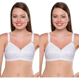 trylo Sarita Women's Pure Cotton Non-Padded Non-Wired Full Coverage Bra Pack of-2-picture-20