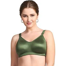 trylo Women's Cotton Non-Padded Wire Free Casual Minimiser Molded Bra-picture-12