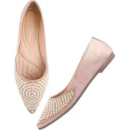 tryme Designer Stunning Emboidery with Stone Work Mojari Ethnic Jutti Ravishing Attractive Design For Womens & Girls-picture-10