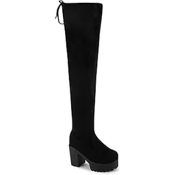 tryme Latest and Stylish Alluring Block Heel Long Ankle Boots Extra Cushioned Long Boot for Womens and Girls-picture-15