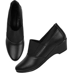 tryme Latest Collection Bellies Comfortable Stylish Solid Wedge Heel Slip-On Formal Shoes for Womens & Girls-picture-16