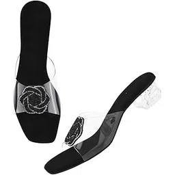 tryme Stylish Solid Block Heels Comfortable Heel Sandal Trendy Sandals for Women & Girls-picture-32