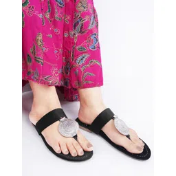 TRYME Women Embellished Ethnic Open Toe Flats-picture-39